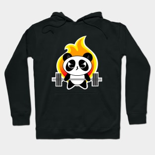 Panda fitness, gym girl, weightlifting panda Hoodie